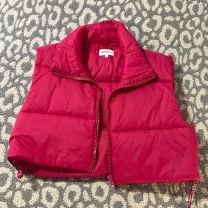 Pink cropped vest